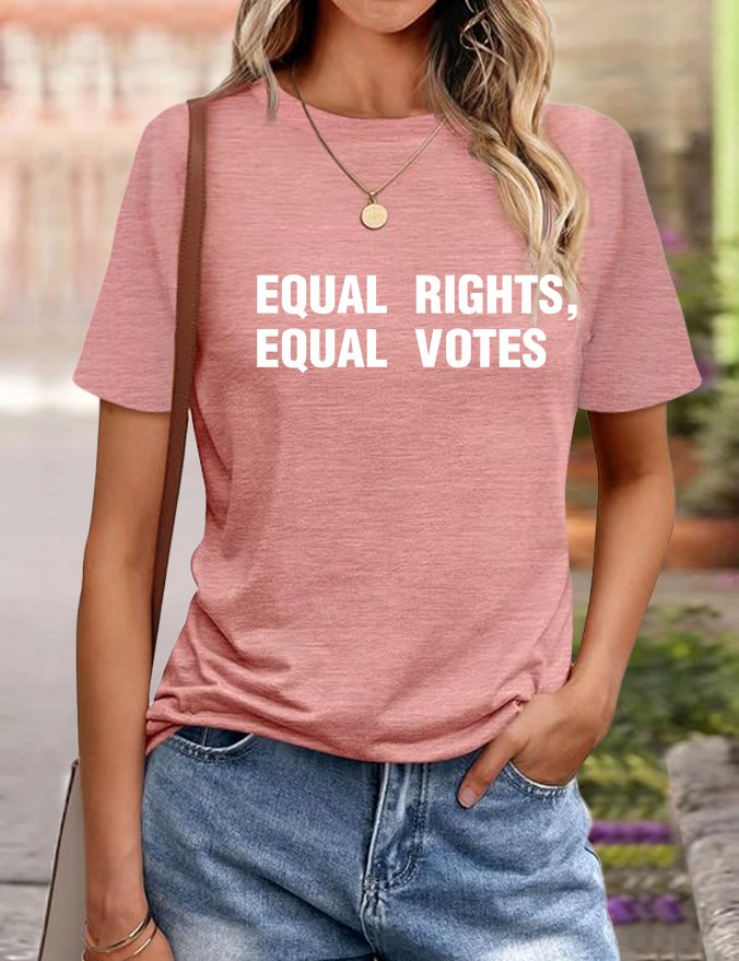 Equal Rights, Equal Votes Empowerment National Voter Registration Day T-Shirt