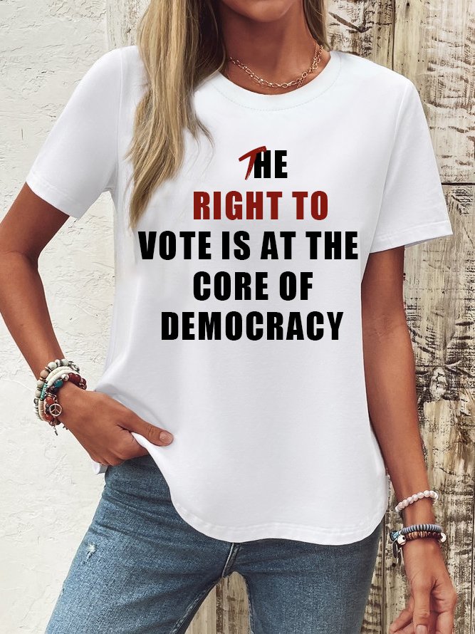 The right to vote is at the core of democracy Empowerment National Voter Registration Day T-Shirt