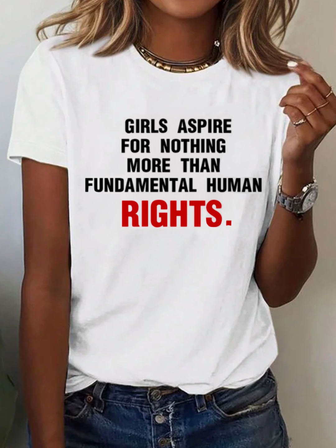 Girls aspire for nothing more than fundamental human rights Empowerment Equality Day T-Shirt