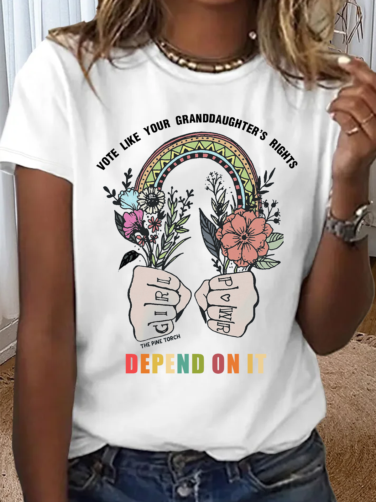 Vote Like Your Granddaughter's Rights Depend On It Empowerment National Voter Registration Day T-Shirt