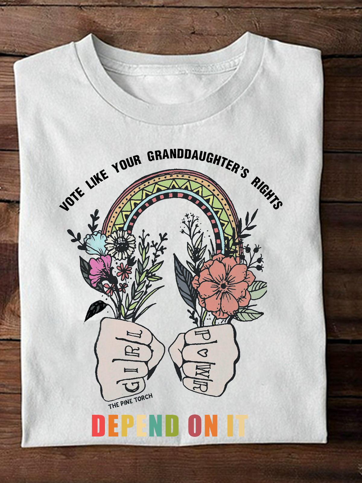 Vote Like Your Granddaughter's Rights Depend On It Empowerment National Voter Registration Day T-Shirt
