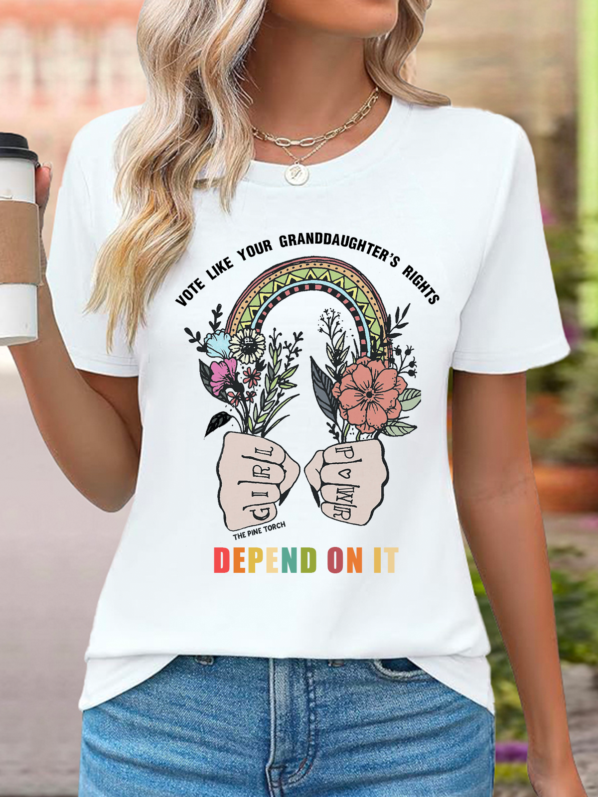 Vote Like Your Granddaughter's Rights Depend On It Empowerment National Voter Registration Day T-Shirt