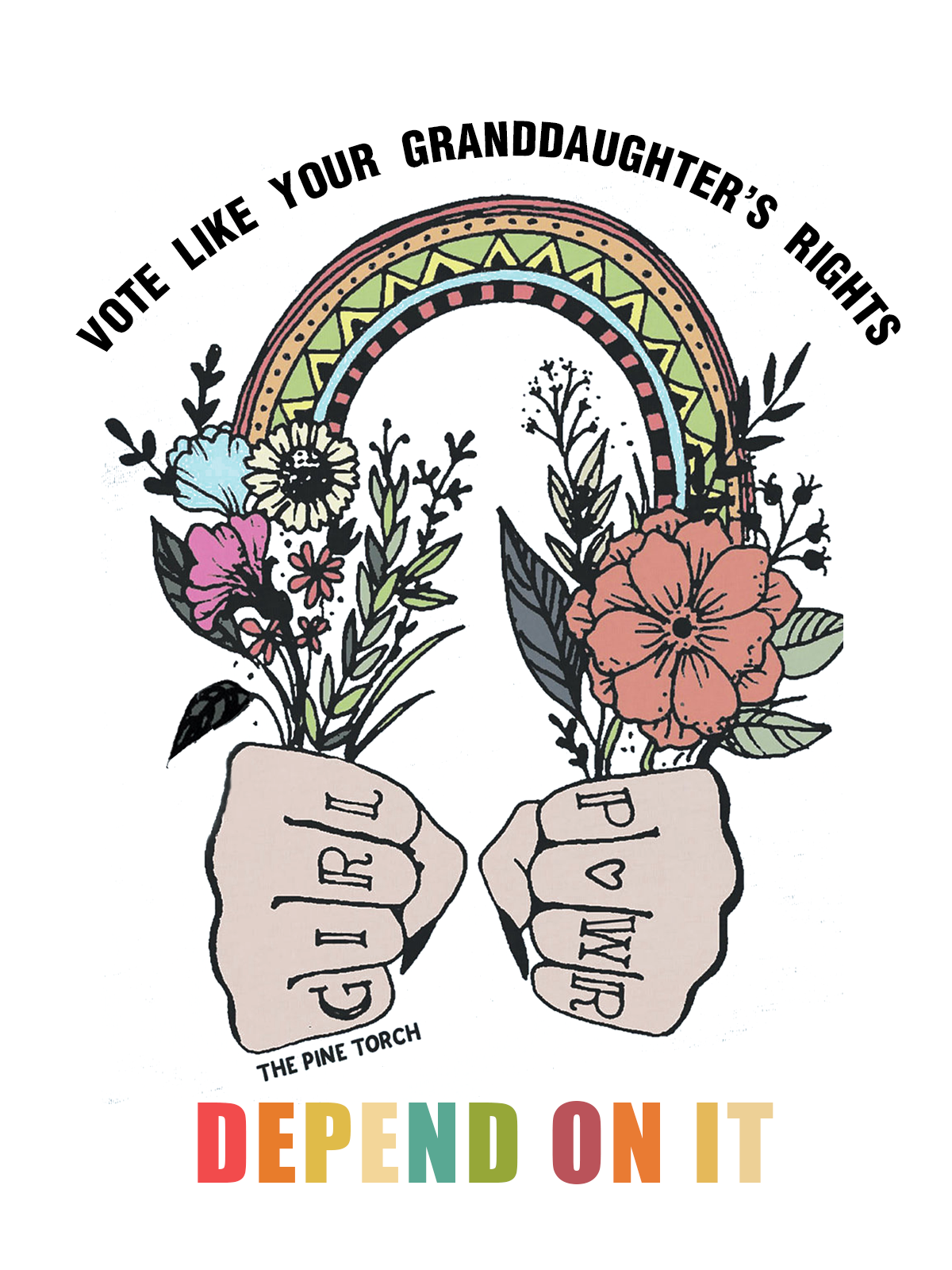 Vote Like Your Granddaughter's Rights Depend On It Empowerment National Voter Registration Day T-Shirt