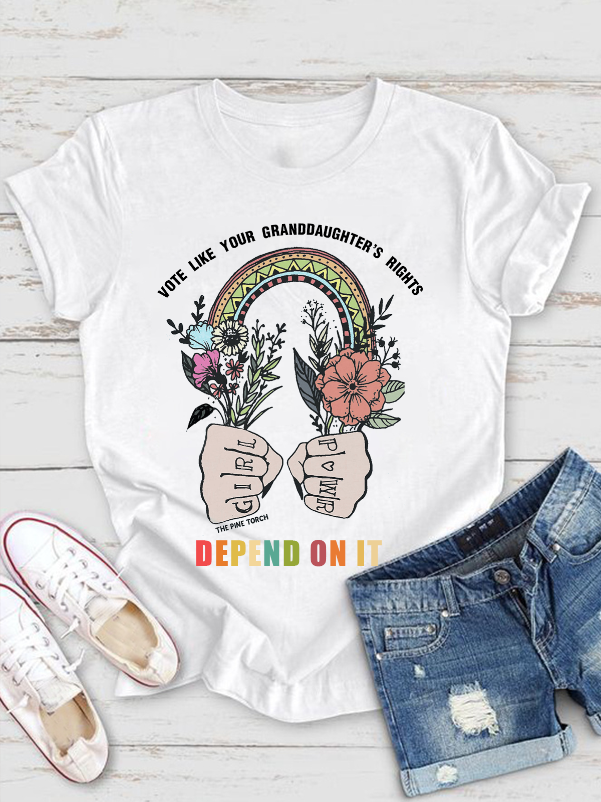 Vote Like Your Granddaughter's Rights Depend On It Empowerment National Voter Registration Day T-Shirt