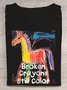 Casual Horse Cotton  MDD GAD  Be Kind Mental Health Month NSPW T-Shirt
