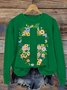 Cross Flower Art  MDD GAD  Be Kind Mental Health Month NSPW  Sweatshirt